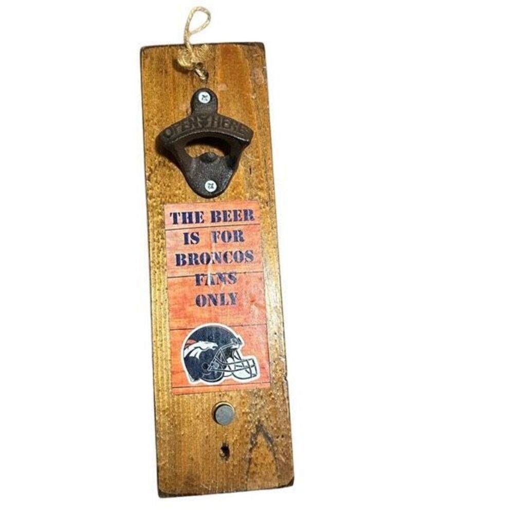 Vintage Denver Broncos Wooden Bottle opener